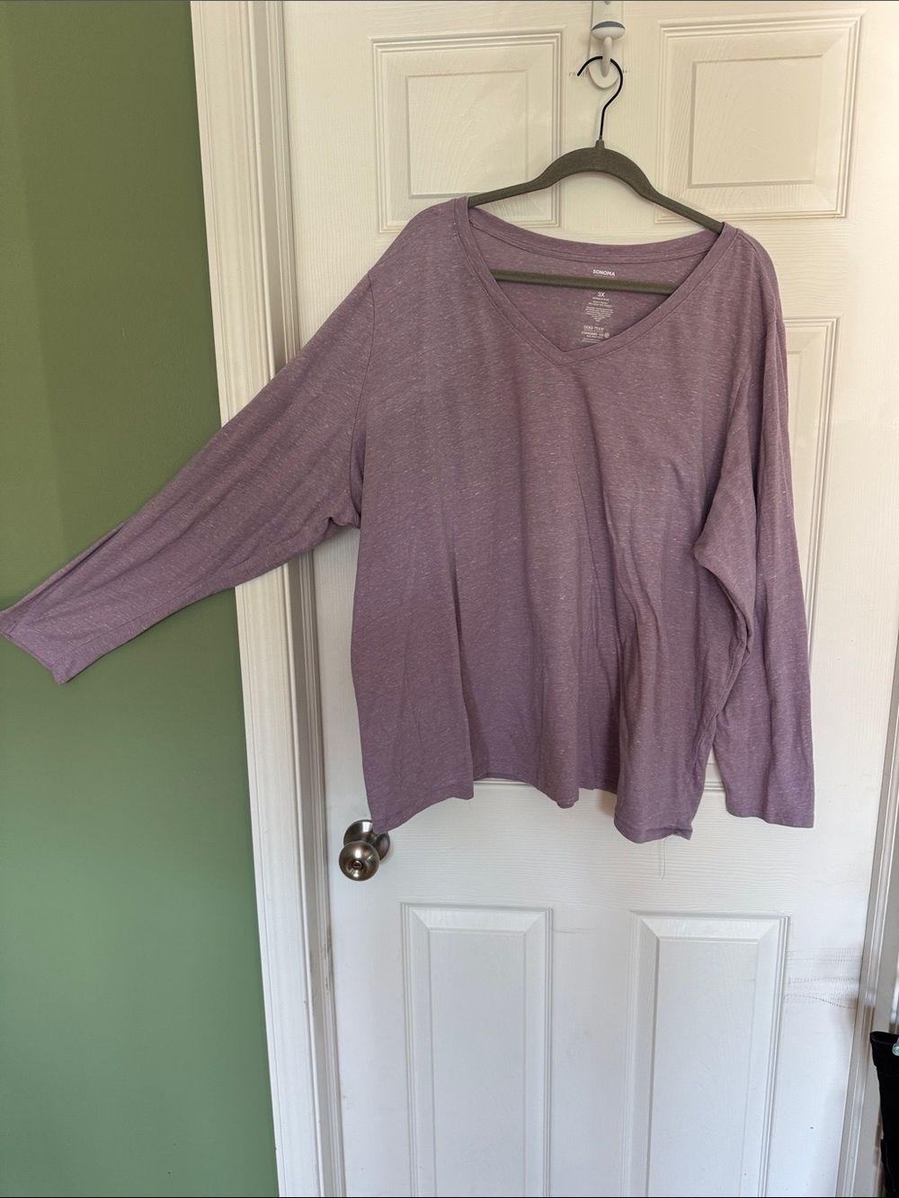 🏝️Sonoma Lavender V-Neck Long Sleeve Top